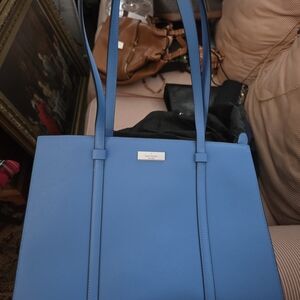 kate spade Blue Saffiano Leather Tote